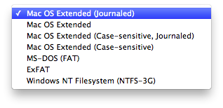 mac os extended journaled