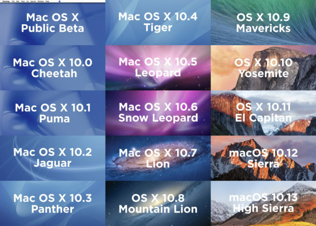 Tüm macOS Sürümleri Tüm macOS Sürümleri