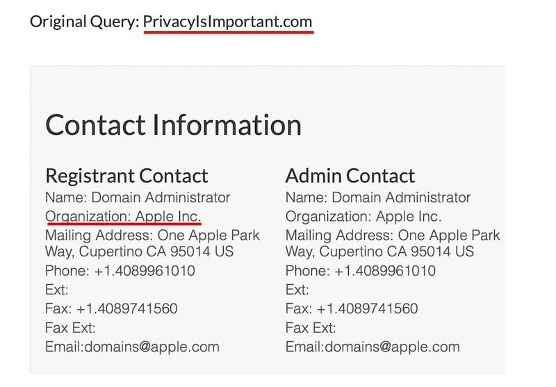 Apple Alan Adı Domain